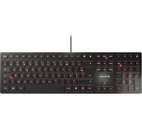 KC 6000 SLIM, clavier au design ultra-plat, layout belge (AZERTY), filaire (connexion USB-A), silencieux, durable, marquage des touche, noir