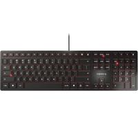 KC 6000 SLIM, clavier au design ultra-plat, layout US International (QWERTY), filaire (connexion USB-A), silencieux, durable, marquage des touches, noir