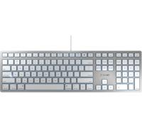 Kc 6000 Slim For Mac, Clavier Filaire Mac - (Port Usb-A), Disposition Us (Qwerty), Touches Silencieuses, Design Plat, Blanc Argenté