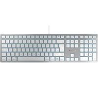 KC -6000C FOR MAC clavier pour mac filaire (connexion USB-C), layout allemand (QWERTZ), touches silencieuses, conception compacte et plate, blanc-argent