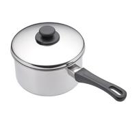 KC BLUE Kitchen Craft - Casserole en INOX avec Couvercle, 18 cm, Capacité 2 litres - Couleur Argent