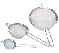 KC BLUE Kitchen Craft - Lot de 3 Passoires en INOX, Diamètres 8, 12 et 14 cm