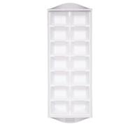KitchenCraft Bac à Glaçons en Plastique pour Démoulage Facile, Blanc, 32 x 12 cm