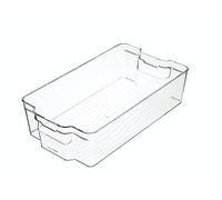 KitchenCraft - Bac de Rangement pour Réfrigérateur, Plastique Transparent, 21 x 37,5 x 10 cm