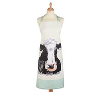 KC BLUE KitchenCraft Farmyard Animals Adjustable 100 Percent Printed Cooking Apron, Cotton, Cream/Sage Green, 68 x 1 x 89 cm