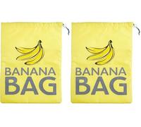 KC BLUE KitchenCraft Stay-Fresh Banana Preserving Storage Bag, 38 x 28 cm (15" x 11") - Yellow (Lot de 2)