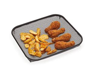 KC BLUE KitchenCraft Wire Mesh Chip-Crisping Baking Tray, 34 x 29.5 cm (13.5" x 11.5") - Black