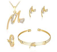 KC Collier plaqué or avec pendentif lettre M