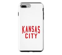 KC Kansas City Old School Throwback Rouge et Noir Coque pour iPhone 7 Plus/8 Plus