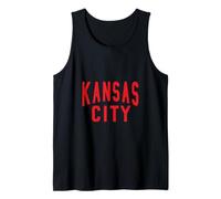 KC Kansas City Old School Throwback Rouge et Noir Débardeur