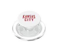 KC Kansas City Old School Throwback Rouge et Noir PopSockets PopGrip pour MagSafe