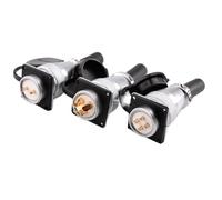 KC28 - Prise en céramique Blanche détachable, 2 Broches, 3 Broches, 4 Broches, 28mm, 2 cœurs, 3 cœurs, 4 cœurs, 2P, 3P, 4P, Blanc, avec Capuchon étanche(Default Reverse Plug)