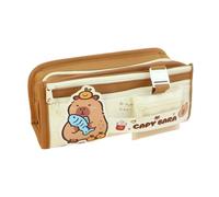 KCatsy Trousse Scolaire Capybara Poisson Marron Kawaii Grande Capacité Plusieurs Compartiments pour Garçon et Fille
