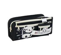 KCatsy Trousse Scolaire Panda Trousse Kawaii Trousse Crayon Étui à Crayons Grande Capacité Trousse Ecole Trousse Plusieurs Compartiments Trousse Garcon Trousse Scolaire Fille Trousse Noir