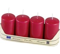 KCB 565 432 21 KCB Candle bougies piliers 'Advent', Ø 5 x 9 cm, bordeaux (4 pièces)