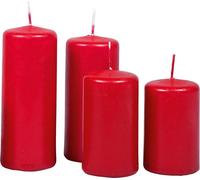 KCB 570 275 21 KCB Candle Set de bougies 'Avent', Ø 4,5 x 7-12cm, bordeaux, 4 pièces (1 set)