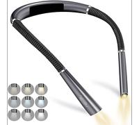 Kcbbe Glocusent Lampe De Lecture À Led Pour Le Cou Lampe De Livre Pour Lire Au Lit 3 Couleurs Niveaux Bras Pliables Rechargeable Longue Durée Parfaite Pour La Lecture Le Tricot Le Camping La Réparatio