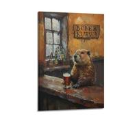 KCBCMFDS Poster décoratif sur toile Bob's Beer Bar - Impression d'art moderne pour chambre à coucher - 60 x 90 cm