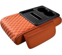 KCBEHIDVW Coussin Accoudoir Voiture pour Toyota Mark X Matrix Mirai / MR2 Spyder, Antidérapante Anti Rayures Voiture Housse Console Centrale avec Portegobelet Accessoires Voiture,Orange
