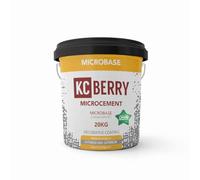 KCBerry Béton Ciré Microbase 20 kg - Sous-couche béton ciré pour carrelage, sol et mur, finition continue sans joints pour salle de bain et cuisine, intérieur et extérieur