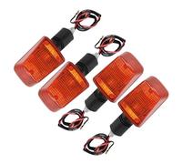 KCBHSH Clignotants Moto Clignotants De Moto À Tige Courte pour Suzuki DR125 DR200 DR250S DR350S RF600 DR650 GSXR750 RF900 GSXR1100 Bandit 600 1200 1990 1994 2018 Indicateurs De Moto(4 pièces)