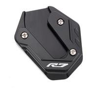KCBHSH Extension De Béquille Latérale pour Moto pour Yamaha R7 YZF R7 2021-2026, Plaque De Support De Pied Élargie Side Stand Extension(Noir)