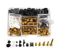 KCBHSH Kit De Boulons Carénage pour Moto pour Yamaha XVS1300 V-Star Deluxe XVS650 Écrous, Fixations, Clips Et Rondelles pour Pare-Brise Carrosserie Kit De Boulons Carénage(Or)