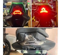 KCBHSH Lumière Stop Clignotants De Moto Feu Arrière Intégré Feu Clignotant Pour KAWASAKI Pour Ninja 400 EX400 2018-2020 ZX-6R ZX636 2019-2023 Freinage Lumière(ROUGE)