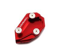 KCBHSH Plaque D'extension De Support Latéral pour Moto pour Ducati Diavel 1200 2010-2017, Plaque Élargie De Béquille en Alliage D'aluminium Side Stand Extension(Rouge)
