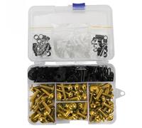 KCBHSH Vis De Fixation pour Carénage Moto pour Ducati Desert X 2022-2026 Kit Fixations Colorées pour Pare-Brise : Écrous, Rondelles Et Autres Éléments Kit De Boulons Carénage(Or)