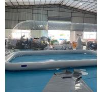 Kccjjrg 7 * 4 * 3m,Dôme De Couverture De Piscine Ronde Transparente Gonflable pour Piscine, Tente De Couverture De Piscine d'hiver, Dôme en Air Transparent Et Clair pour Piscine.