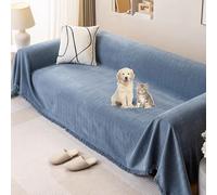 KCCRHIN Housse De Canapé Imperméable Serviette De Canapé Grand Plaid De Canapé Housse Canapé 2 3 4 Places Plaid Canapé Multifonction Couverture Canapé pour Toutes Saisons,Bleu,180 * 260cm/71 * 102in