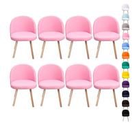 KCCRHIN Housses De Chaise avec Dossier Incurvé Lot de 4/6/8, Couverture Spandex De Chaise Anti-Poussière, Housse De Chaise Arc De Coquille Lavables pour Restaurants, Bureaux,D,8Pcs