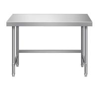 KCCRHIN Table De Travail en INOX Hauteur 80 Cm,Table De Préparation des Aliments en Métallique, Table De Cuisine Professionnelle,Plan De Travail INOX pour Industrie,Restauration,120x60x80cm