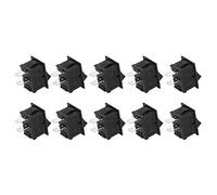 KCD1-101 2 - Pin Rocker Switch | 6A 250V AC On/Off Switch | 10 - Pack Robust Nylon PA66 Switches for Industrial Equipment/Home Appliances