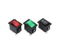 KCD1 Lot de 100/500 interrupteurs à bascule à clipser 10A/125V AC & 6A/250VAC Snap-In ON-Off/ON-ON Marine Rocker Power Switch 21 x 15 mm (Rouge-lumière 4P, 100 pièces)