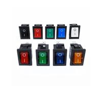 KCD1 Rocker Switch Power Switch 2 Position 2Pins 3Pins 4Pins With Light 10A 250V Red Blue Green Yellow Black White NWPNLXEA(Blue with light,3 Pins)