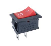 KCD11-101 Push Button Switch 10x15mm 21x15mm SPST 2Pin 3A/6A 250V 6A/10A 125V On/Off Boat Rocker Switch Black Red and White kcd1 NWPNLXEA(21 15mm red,One Size)