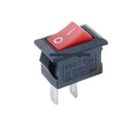 KCD11-101 Push Button Switch 10x15mm 21x15mm SPST 2Pin 3A/6A 250V 6A/10A 125V On/Off Boat Rocker Switch Black Red and White kcd1 NWPNLXEA(10 15mm red,10 Pcs)