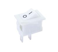 KCD11-101 Push Button Switch 10x15mm 21x15mm SPST 2Pin 3A/6A 250V 6A/10A 125V On/Off Boat Rocker Switch Black Red and White kcd1 NWPNLXEA(10 15mm white,One Size)