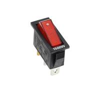 KCD3 220V ON/OFF SPST interrupteur à bascule unipolaire unidirectionnel 2 3 positions 20A 125VAC avec lumière LE * D(Red light 1500W,2PCS)