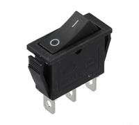 KCD3 Interrupteur à bascule avec indicateur néon 3 broches Verrouillage marche/arrêt AC 250 V 16 A Rectangulaire pour voiture pour moto Appareils ménagers Bouilloire Haut-parleur Bloc d'alimentation