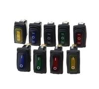 KCD3 Waterproof Rocker Switch ON-OFF/ON-OFF-ON 3Pin,2/3 Position,Electrical Equipment With Lighting Power,15A 250VAC/20A 125VAC NWPNLXEA(ON-PFF-ON YELLOW,WITH LIGHT_12V)