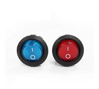 KCD4 12 V 5A rouge bleu jaune vert Mini interrupteur à bascule rond marche-arrêt à bascule 1 pièces(Yellow-single,220 V)
