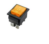 KCD4 1PCS Interrupteur à bascule Interrupteur d'alimentation ON-OFF-ON 3 positions 6 Équipement électrique avec interrupteur d'éclairage 16A 250VAC/20A 125VA(Yellow ON-OFF-ON)