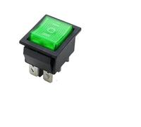 KCD4 1PCS Interrupteur à bascule Interrupteur d'alimentation ON-OFF-ON 3 positions 6 Équipement électrique avec interrupteur d'éclairage 16A 250VAC/20A 125VA(Green ON-OFF-ON)