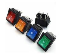 KCD4 1PCS Rocker Switch Power Switch ON-OFF-ON 3 Position 6 Electrical equipment With Light Switch 16A 250VAC/ 20A 125VA NWPNLXEA(Nero)