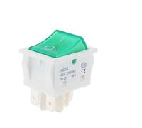 KCD4 AC 40A 250V Rocker Switch 25x31mm ON-OFF 2 Position 4/6 Pins With Light Power Switch NWPNLXEA(Green)