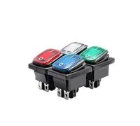 Kcd4 heavy duty four foot on off sliver point copper pin green red led lamp 220v 30A rocker switch NWPNLXEA(Green,5v)