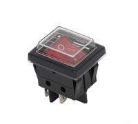 KCD4 Interrupteur à bascule lumineux 4 broches Rouge 2 positions On Off 16 A 250 V AC Commutateur pour nettoyeur de tapis Distributeur d'eau Pièce de rechange